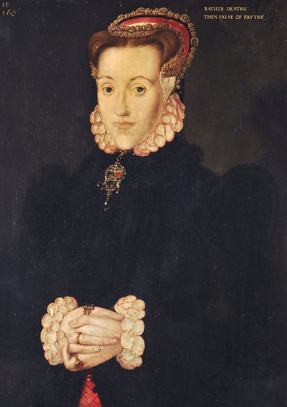 Anne Askew in un dipinto di Hans Eworth (1560)